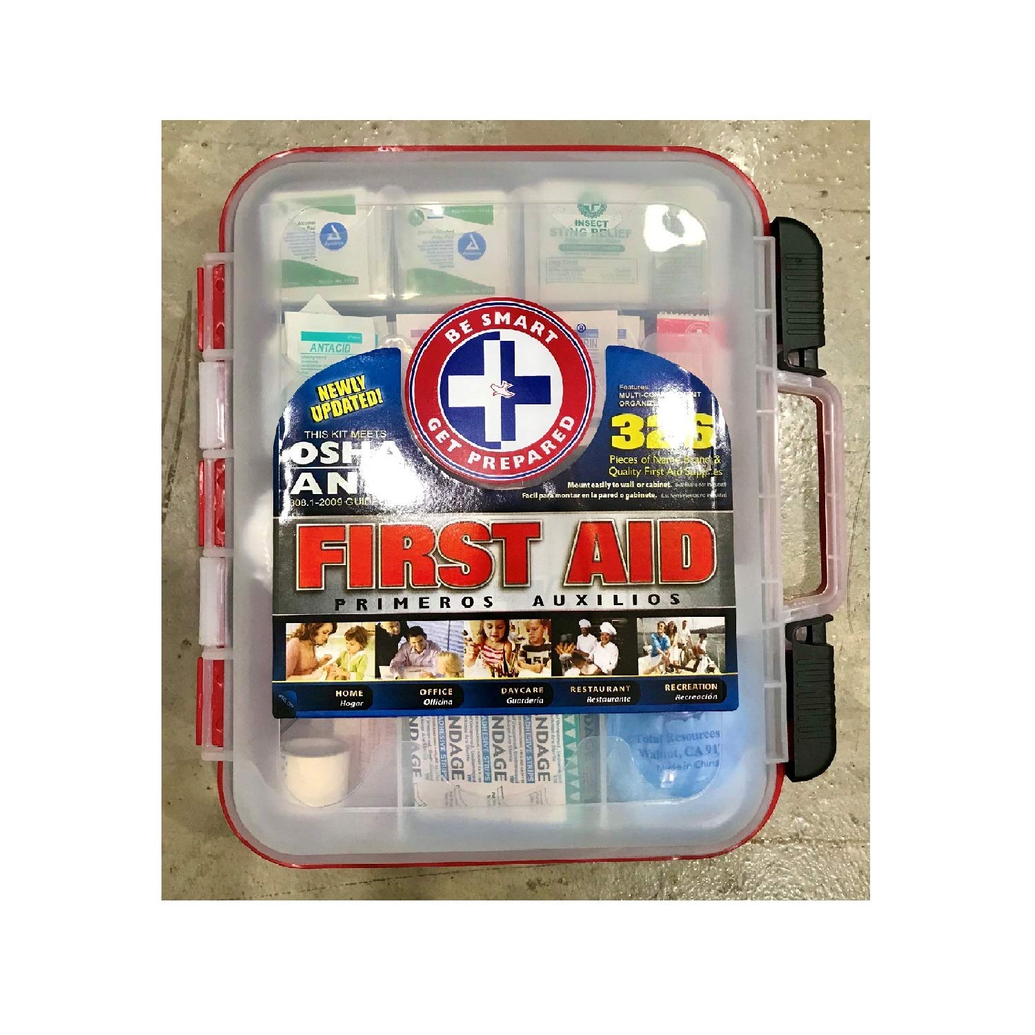 Be Smart Get Prepared organized interior compartments enable quick access and refills.