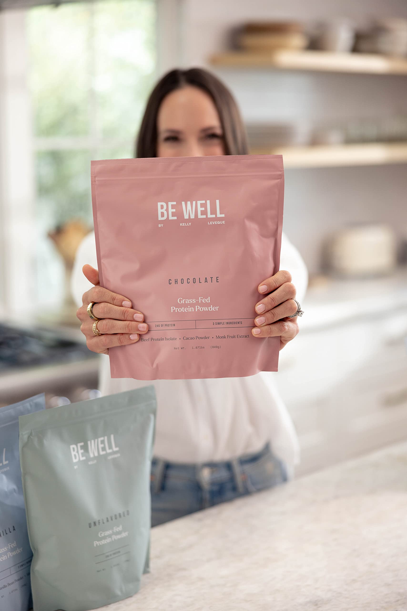 Be Well by Kelly chocolate beef protein powder featured in a Fab Four smoothie
