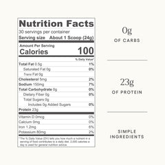 Be Well by Kelly Vanilla Grass-Fed Beef Protein Powder bottle on counter showing clean ingredients