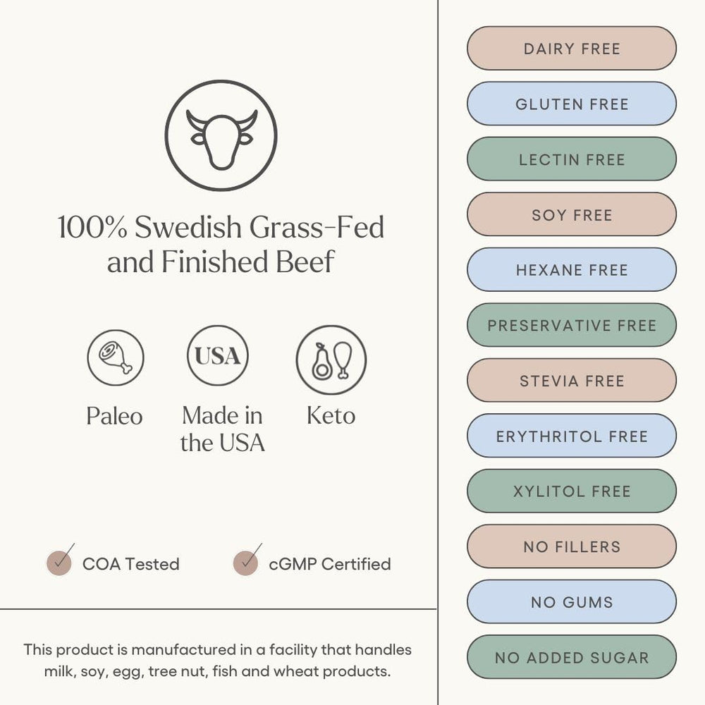 Be Well by Kelly Vanilla Grass-Fed Beef Protein Powder being poured into a shake for flavor