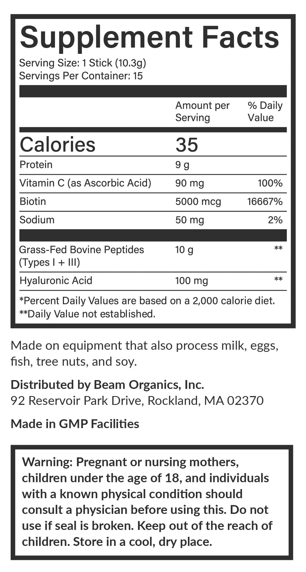 Beam Collagen Powder, third-party tested for quality and safety.