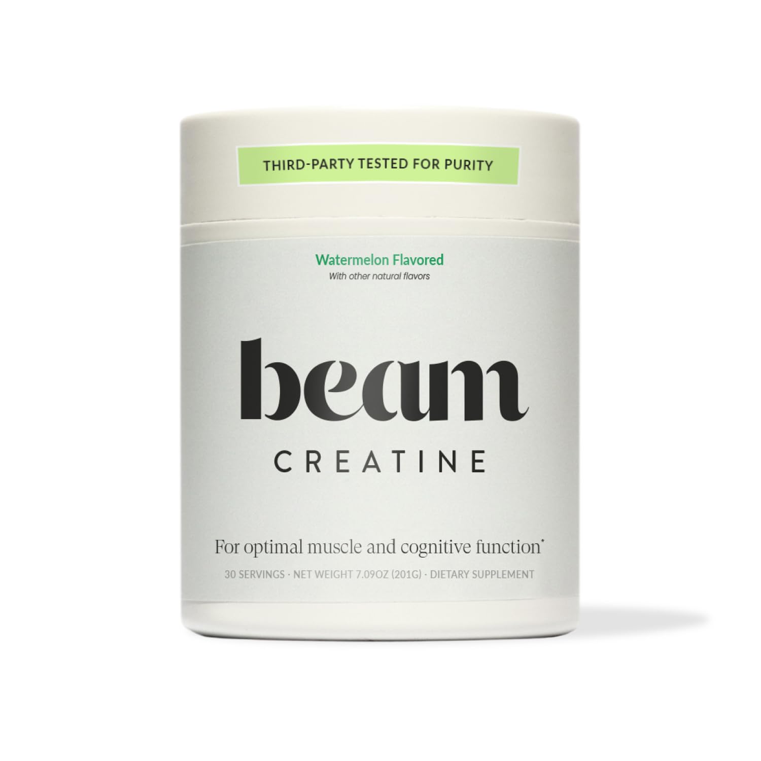 Beam Creatine Powder with a micronized scoop for quick, smooth mixing