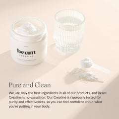 Beam Creatine Powder ideal for pre- and post-workout routines.