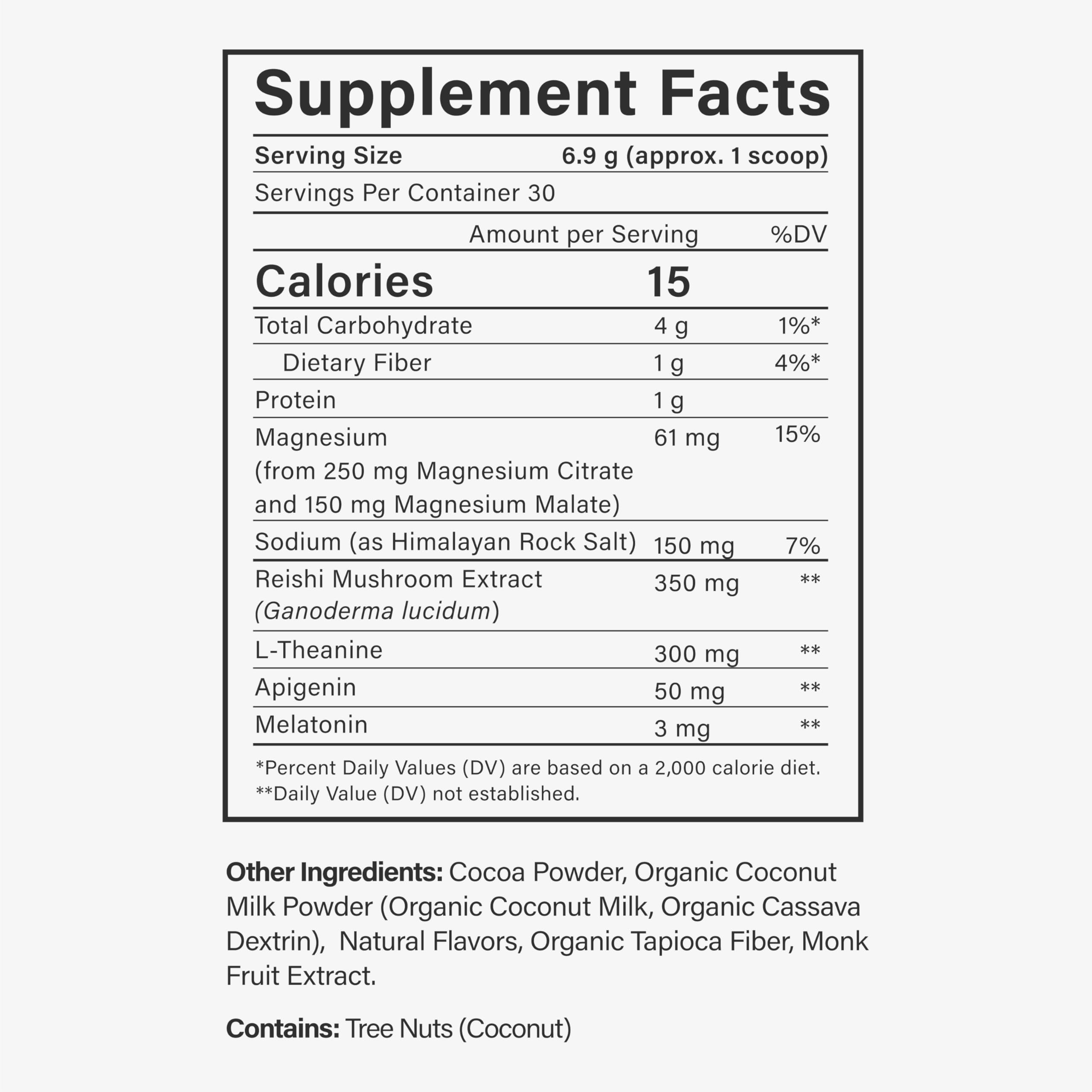 Beam Dream Sleep Powder back label notes third-party testing and quality control.