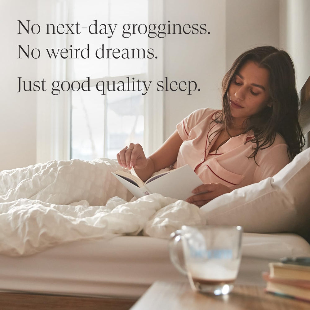Beam Dream Sleep Powder ingredients panel emphasizes plant-based quality.