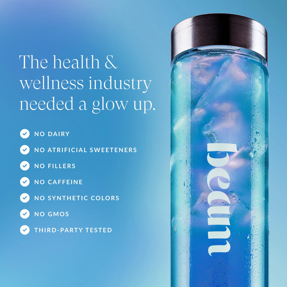 Close-up of Beam Glow label highlighting ingredients that may support hormonal balance.