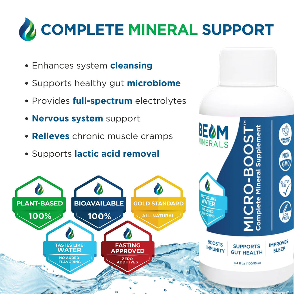 BEAM MINERALS Travel Pack serving suggestion with easy mix in beverage.