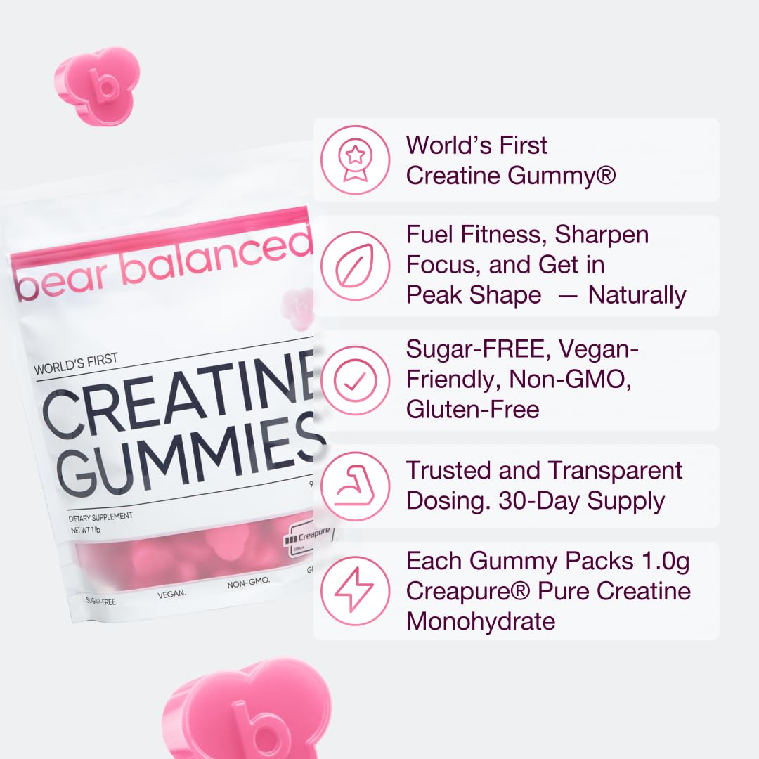 Close-up of Bear Balanced gummies highlighting chewy texture.