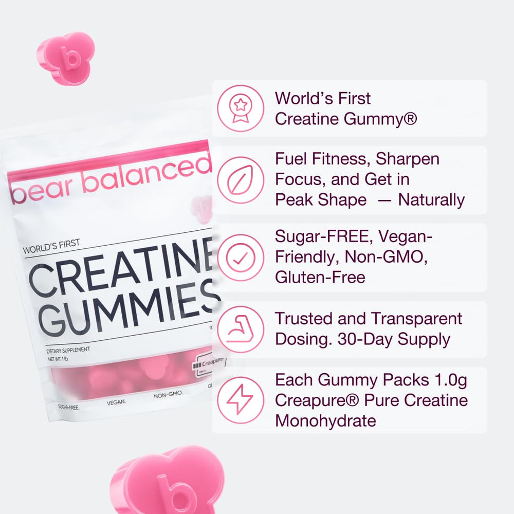 Close-up of Bear Balanced gummies highlighting chewy texture.