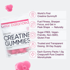 Close-up of Bear Balanced gummies highlighting chewy texture.