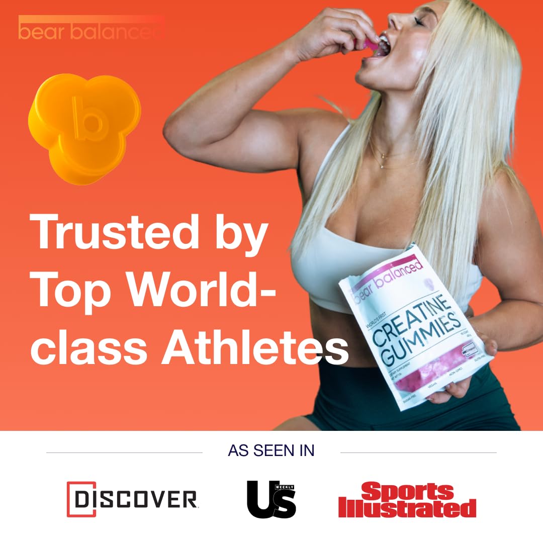 Bear Balanced Creatine Gummies post-workout recovery potential without artificial additives.