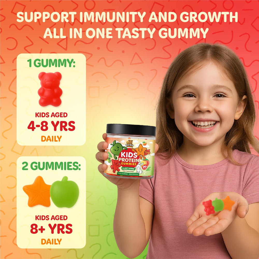 Bear Bites Gummies vegan gluten-free badge signaling allergy-friendly nutrition
