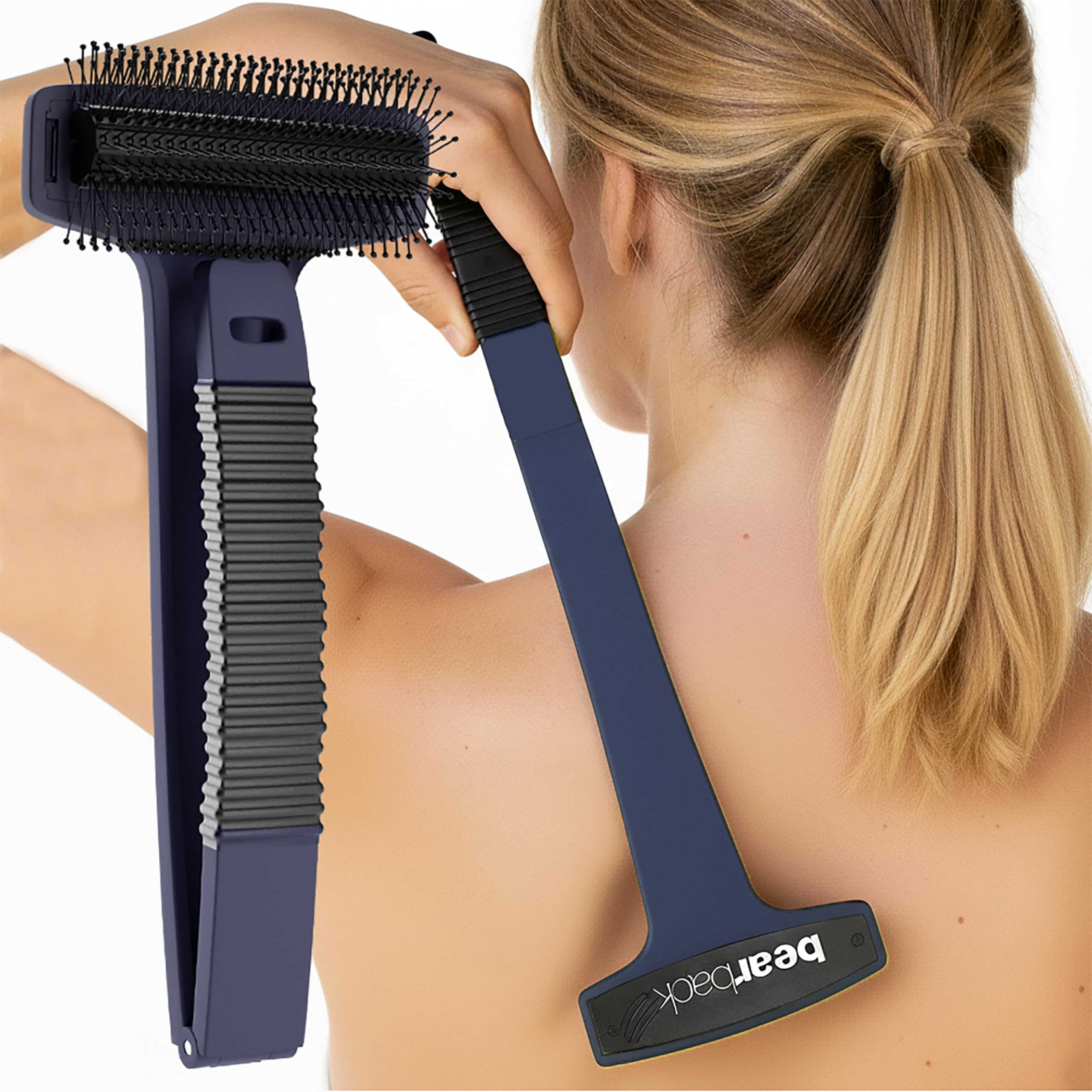 Bearback back scratcher with 17-inch reach targets hard-to-reach areas for comfortable itch relief.