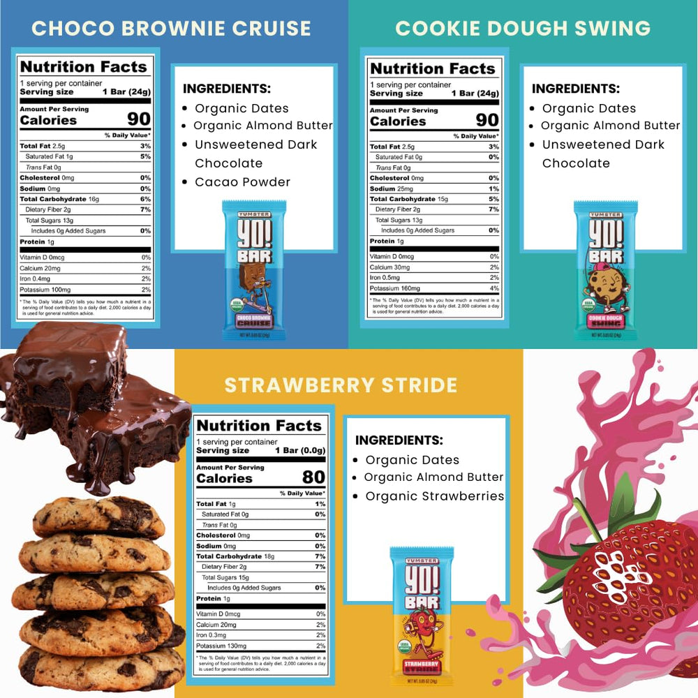 Bearded Brothers Yo! Bar kids snack bars close-up, vegan organic, perfect lunchbox treat.