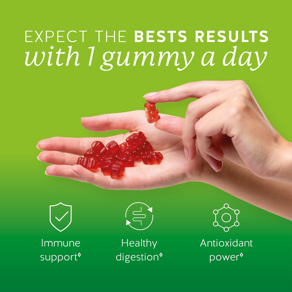 Bears with Benefits ACV gummies closeup showing tasty vegan digestion aid