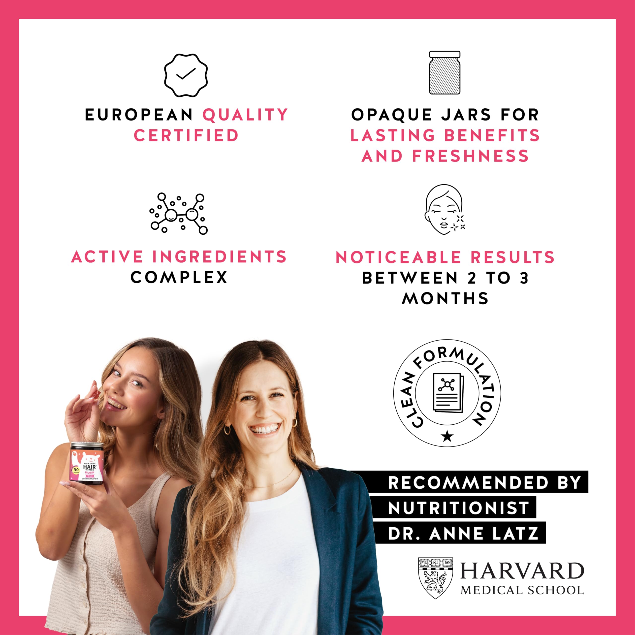 Bears with Benefits Biotin Gummies European-made badge and quality mark