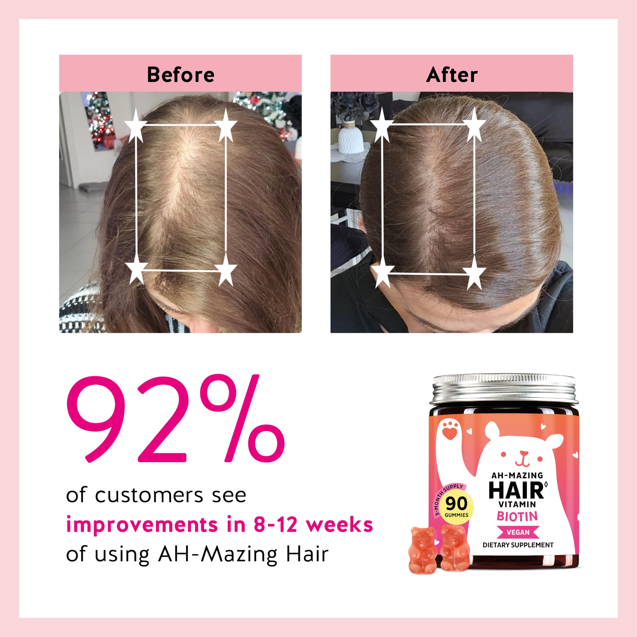 Bears with Benefits Biotin Gummies vegan icon and allergen-free formula