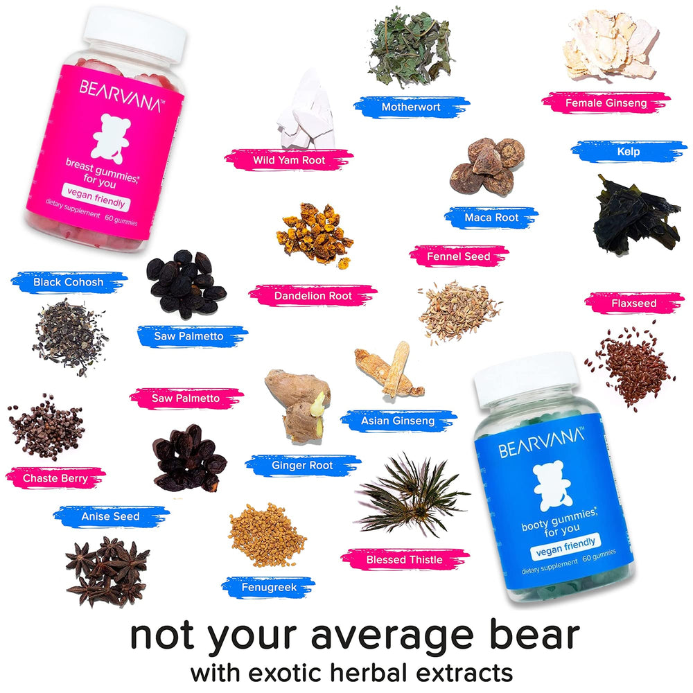 BEARVANA Top gummies close-up shows berry flavor and herbs.
