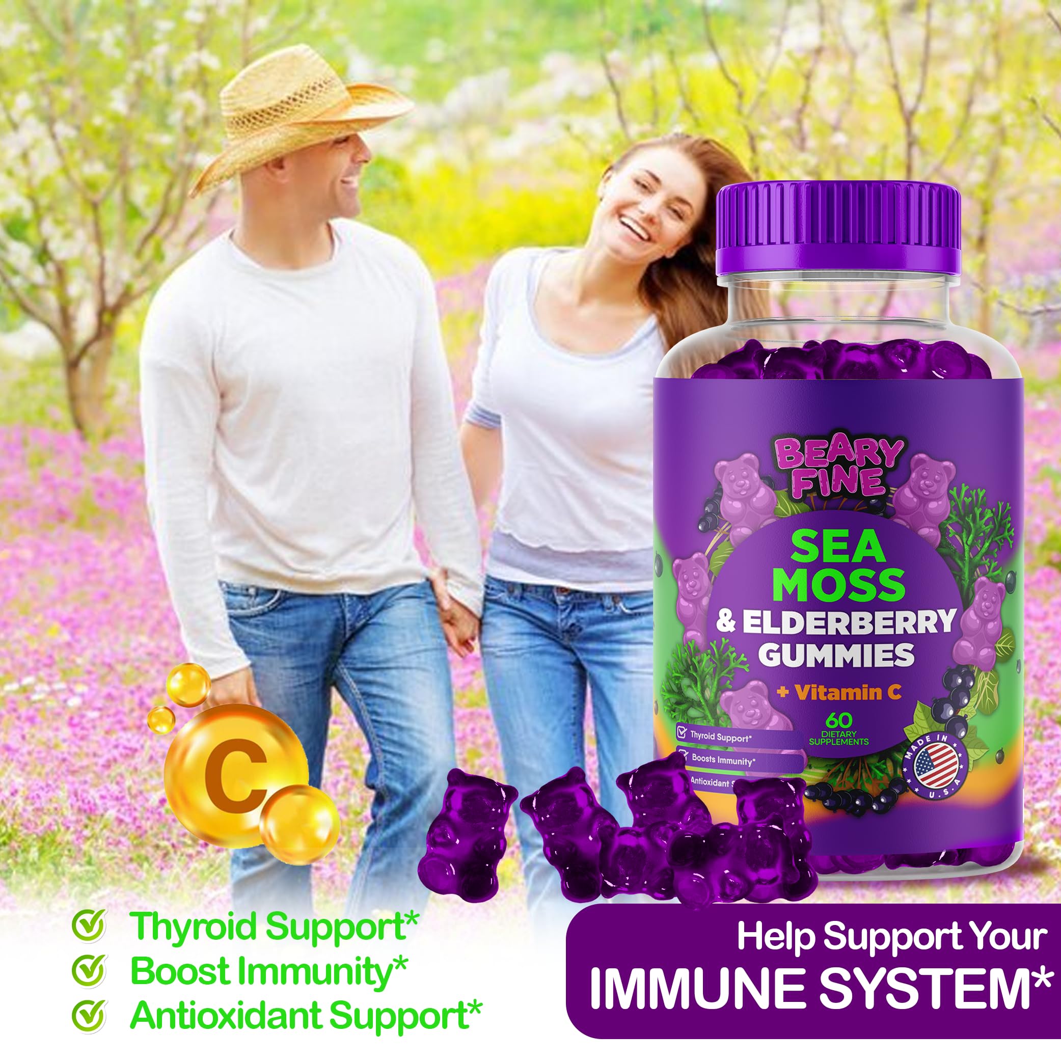 Beary Fine Sea Moss Gummies made in USA facility to ensure quality and safety