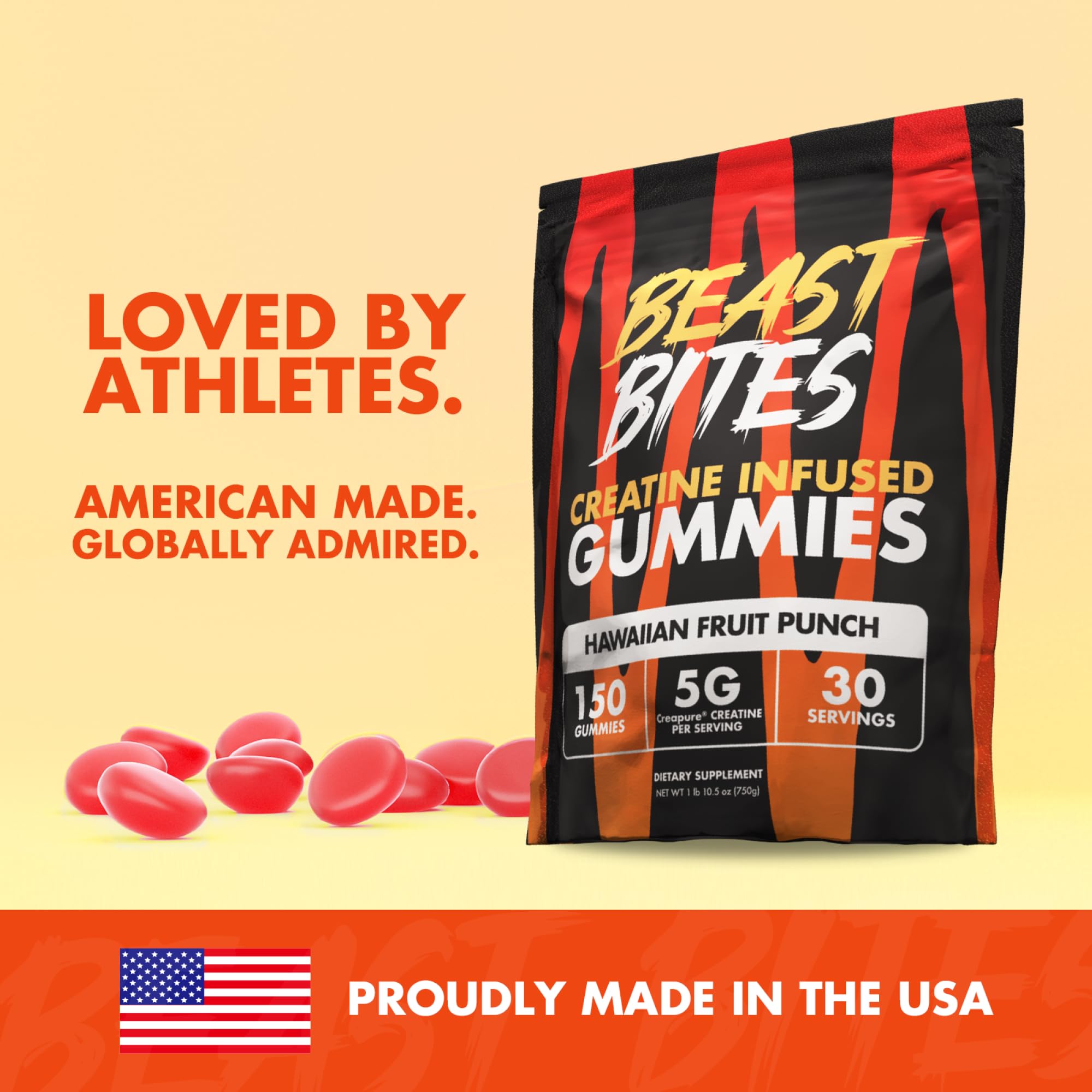 Athlete using BEAST BITES Creatine Gummies during training for focus and stamina.