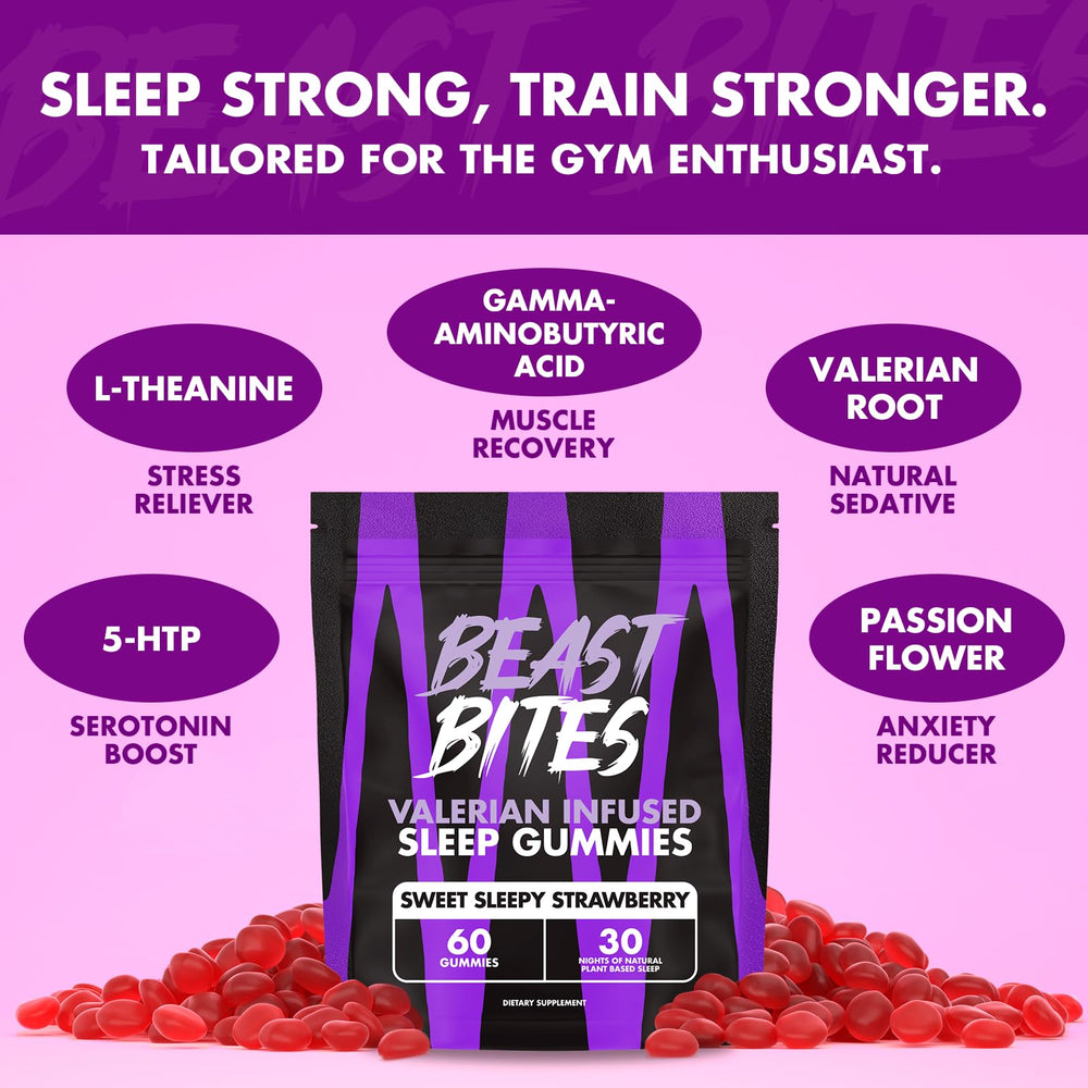 Beast Bites Valerian Sleep Gummies NSF Certified for Sport assurance