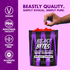 Beast Bites Valerian Sleep Gummies ingredients highlight botanicals