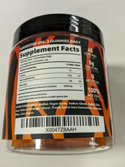 BEAST BITES Creatine Monohydrate Gummies vegan gelatin-free label highlights sugar-free formula for athletes.