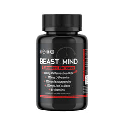 Beast Mind XR caffeine pill delivering steady energy throughout the day.