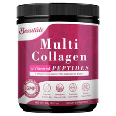 BEAUTIDE multi-collagen powder bottle for daily beauty support and skin health.
