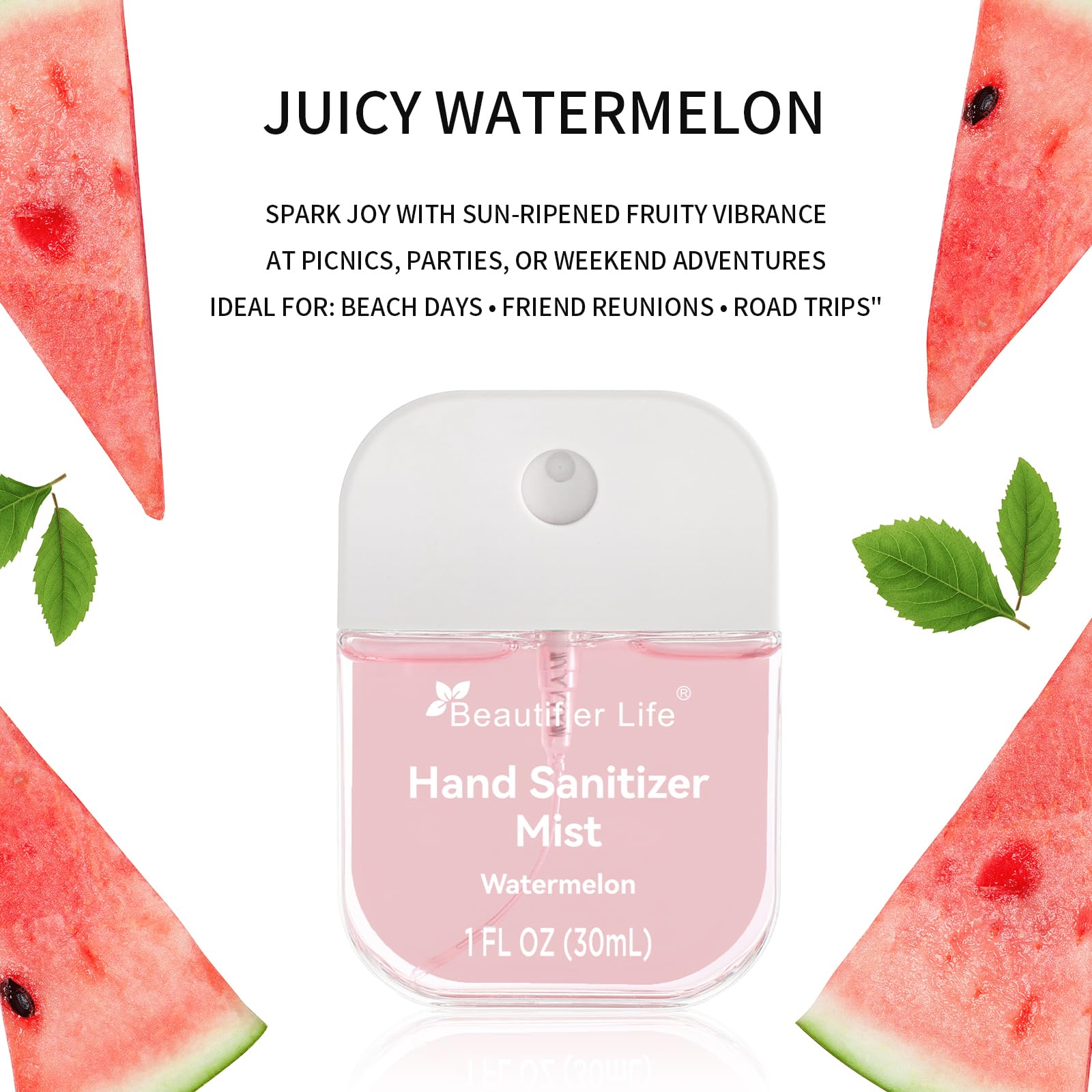 Beautifier Life pocket-sized 1oz bottle fits purse, desk, or pocket.
