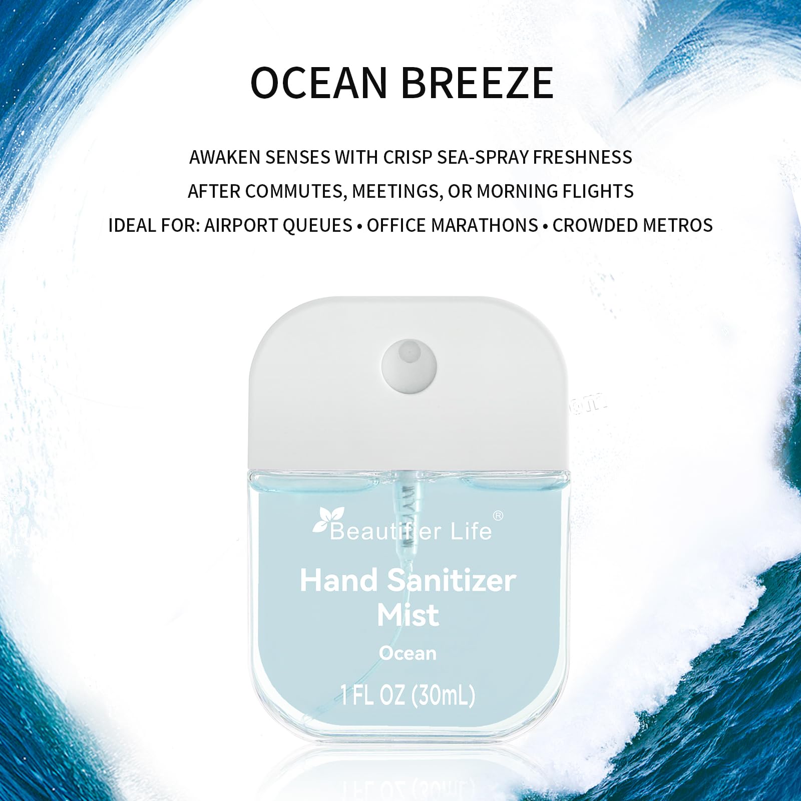 Beautifier Life power mist delivers even, fine spray.