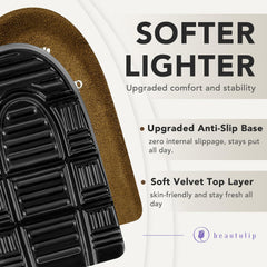 Beautulip Heel Cups velvet top cushions the heel for irritation-free comfort.