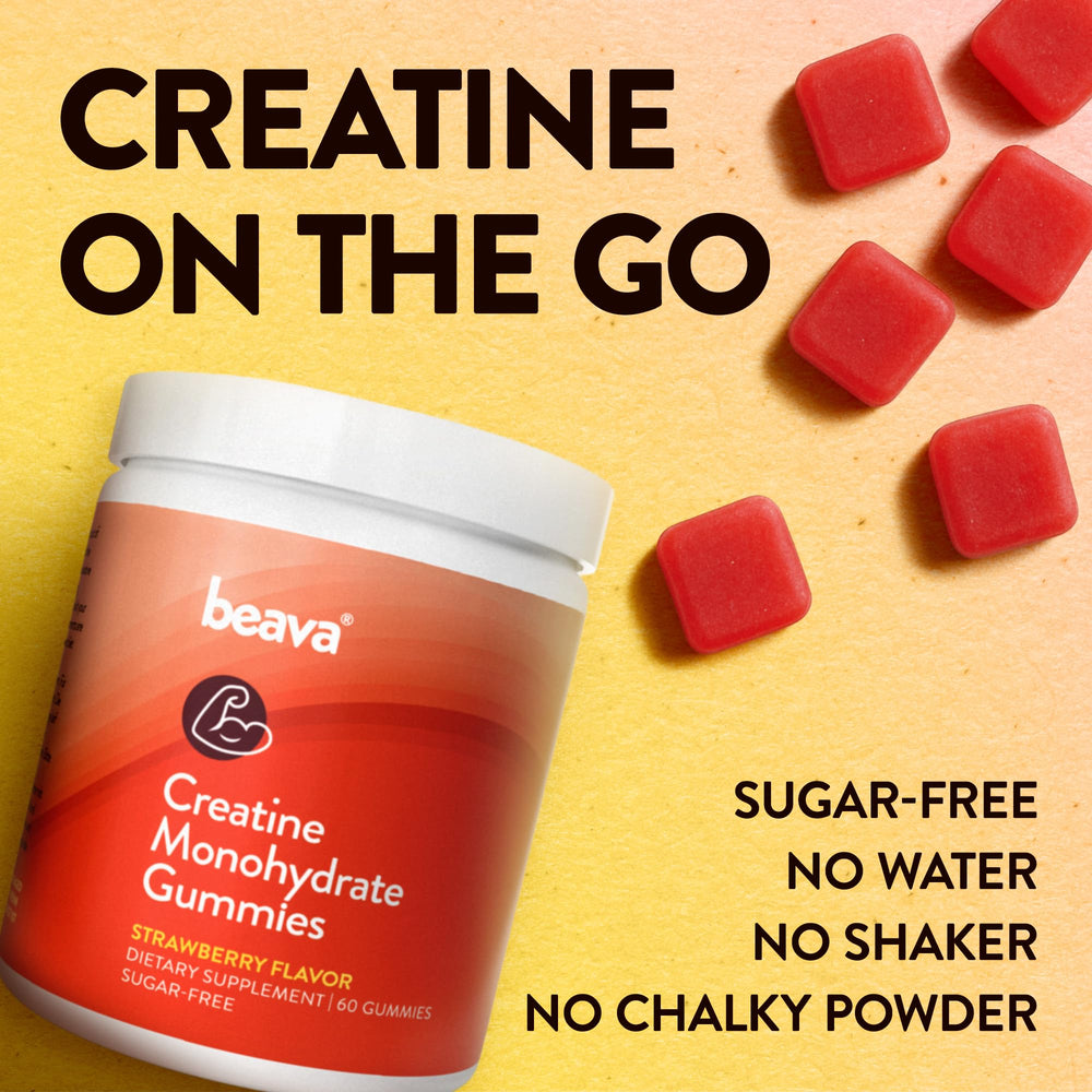 Beava Creatine Gummies texture close-up emphasizing chewable form.