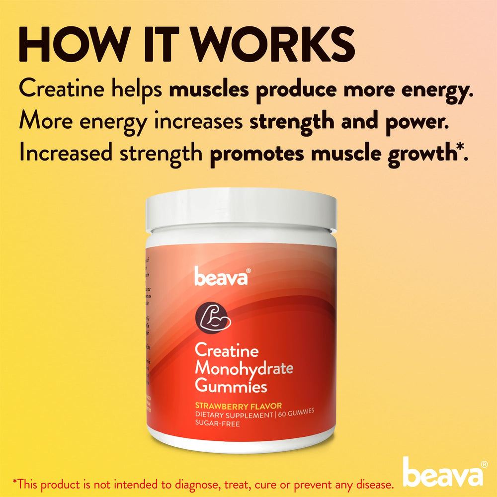 Beava Creatine Gummies visual suggesting mental focus during workouts.
