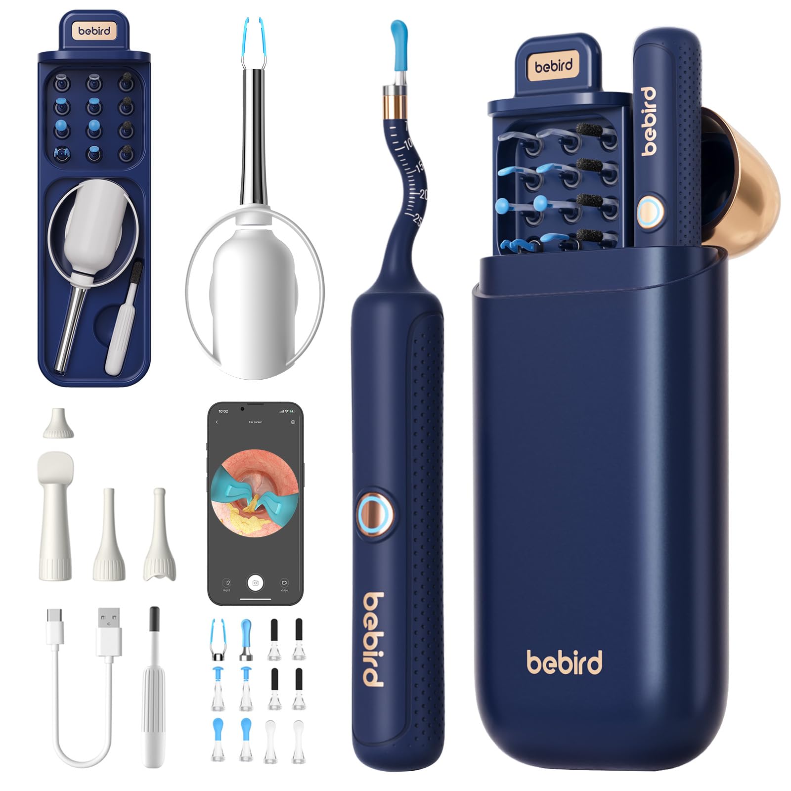 BEBIRD Earsight Plus camera overview for a clear inside-ear view.