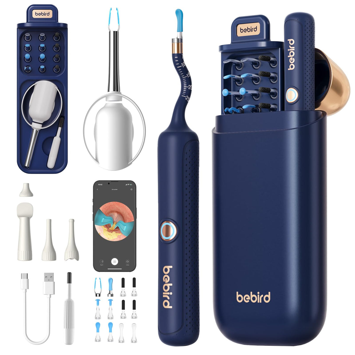 BEBIRD Earsight Plus camera overview for a clear inside-ear view.