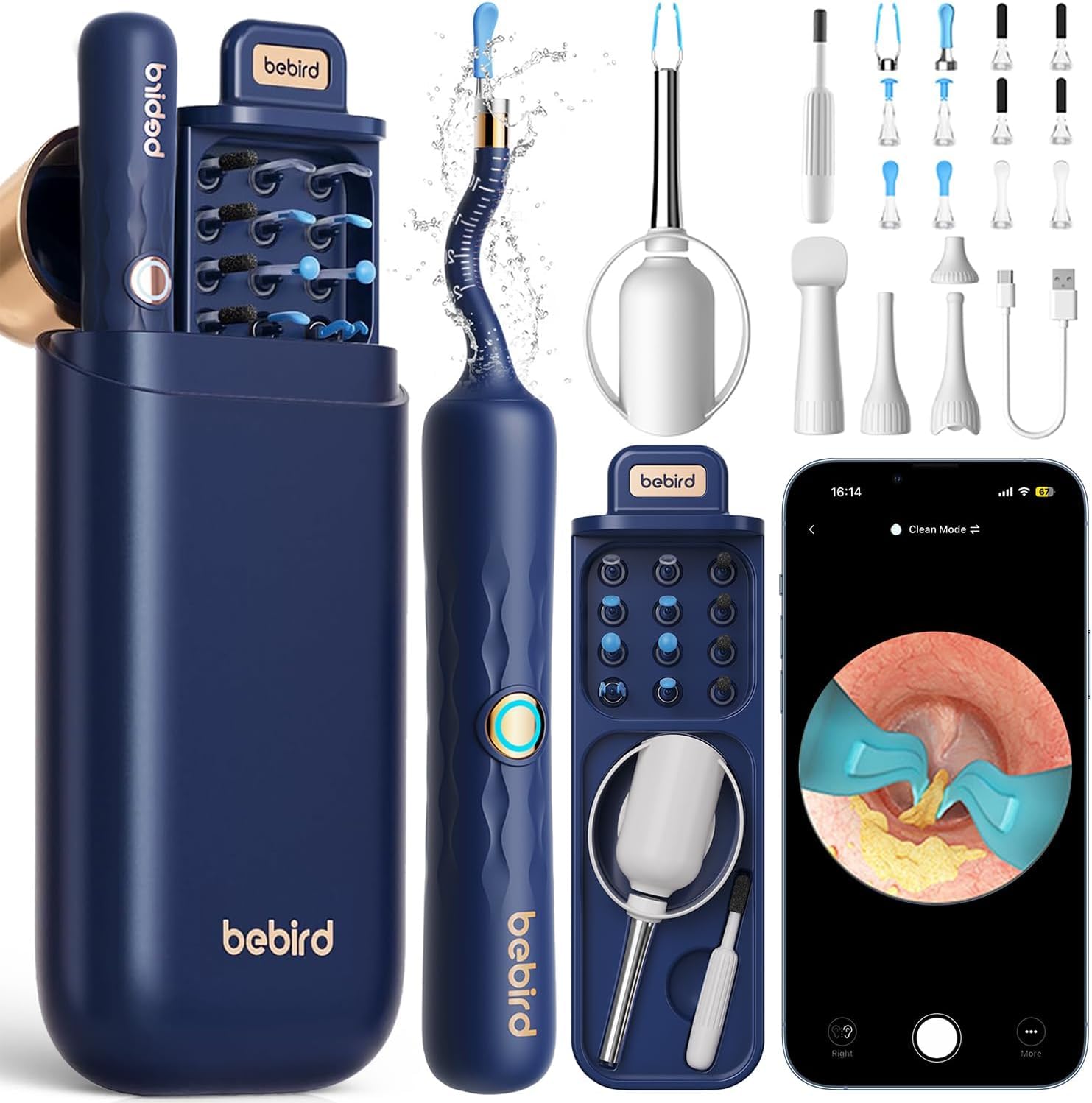 BEBIRD Earsight Plus D39R camera view inside ear canal for clear inspection