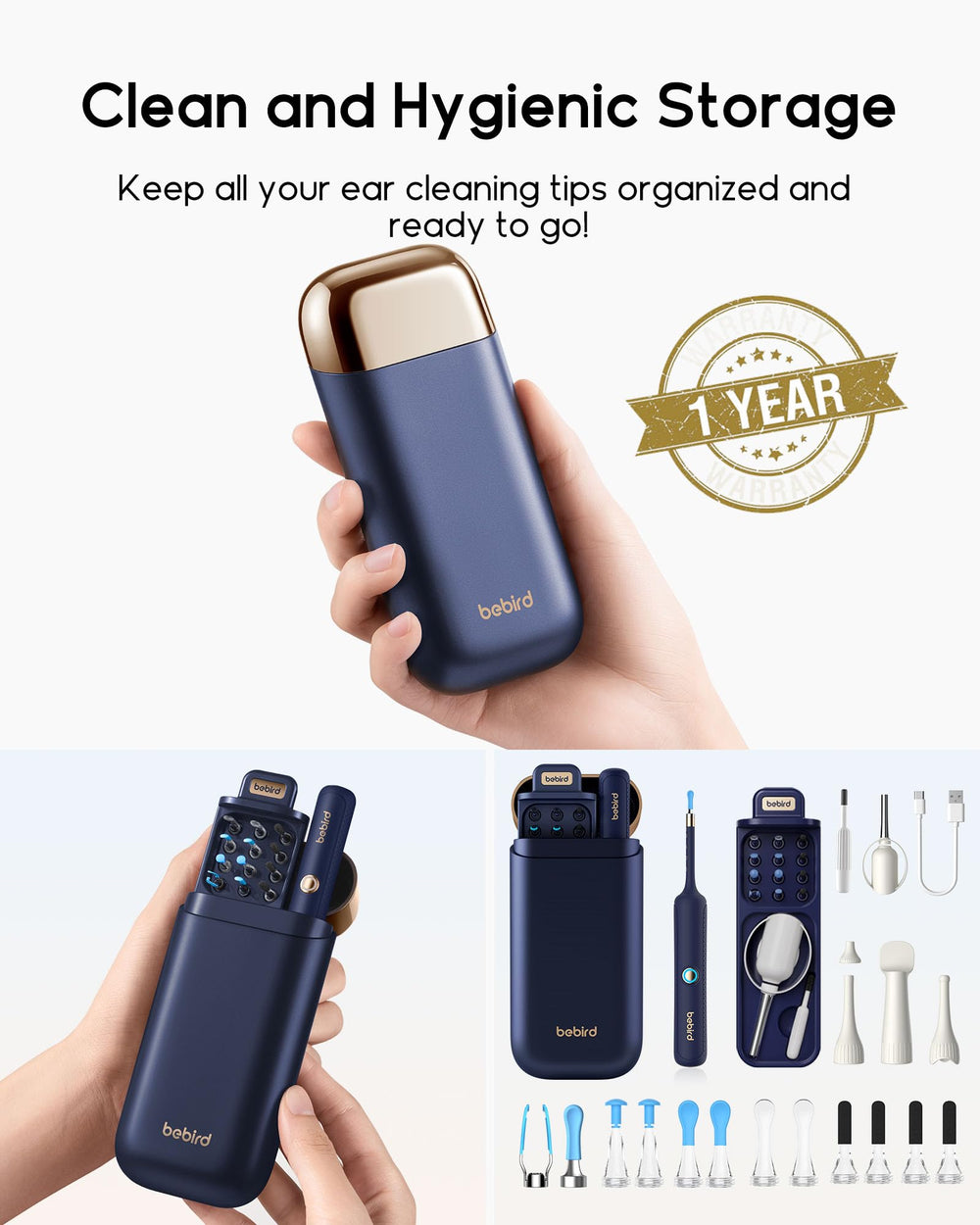 BEBIRD Earsight Plus travel case keeps accessories organized.