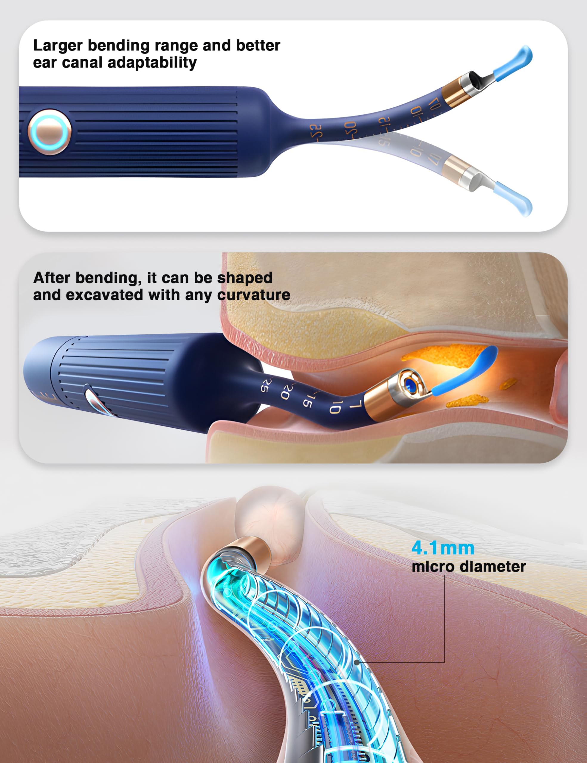 BEBIRD Earsight Plus tweezers head ready for wax removal