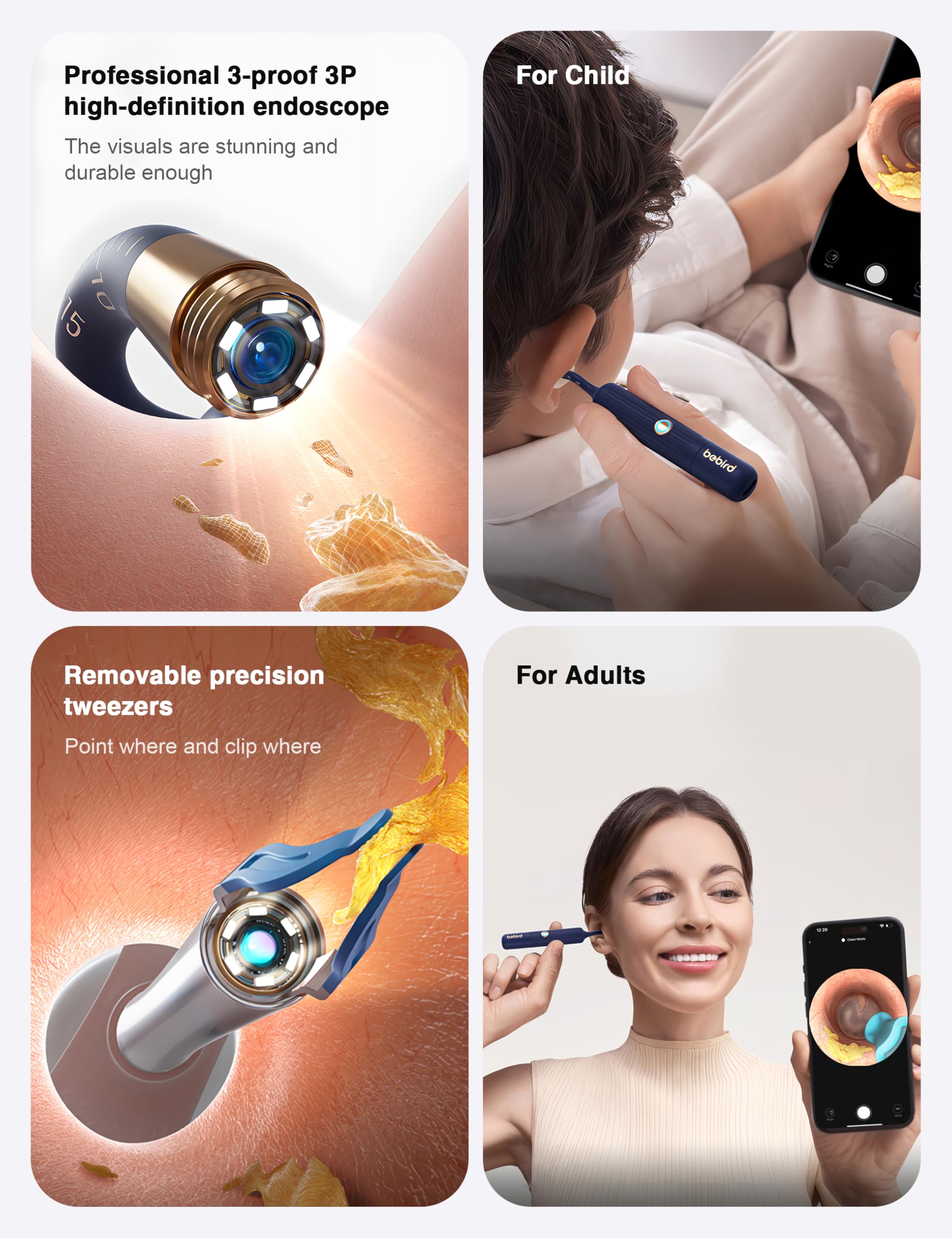 BEBIRD Earsight Plus WiFi connectivity enables app-based care