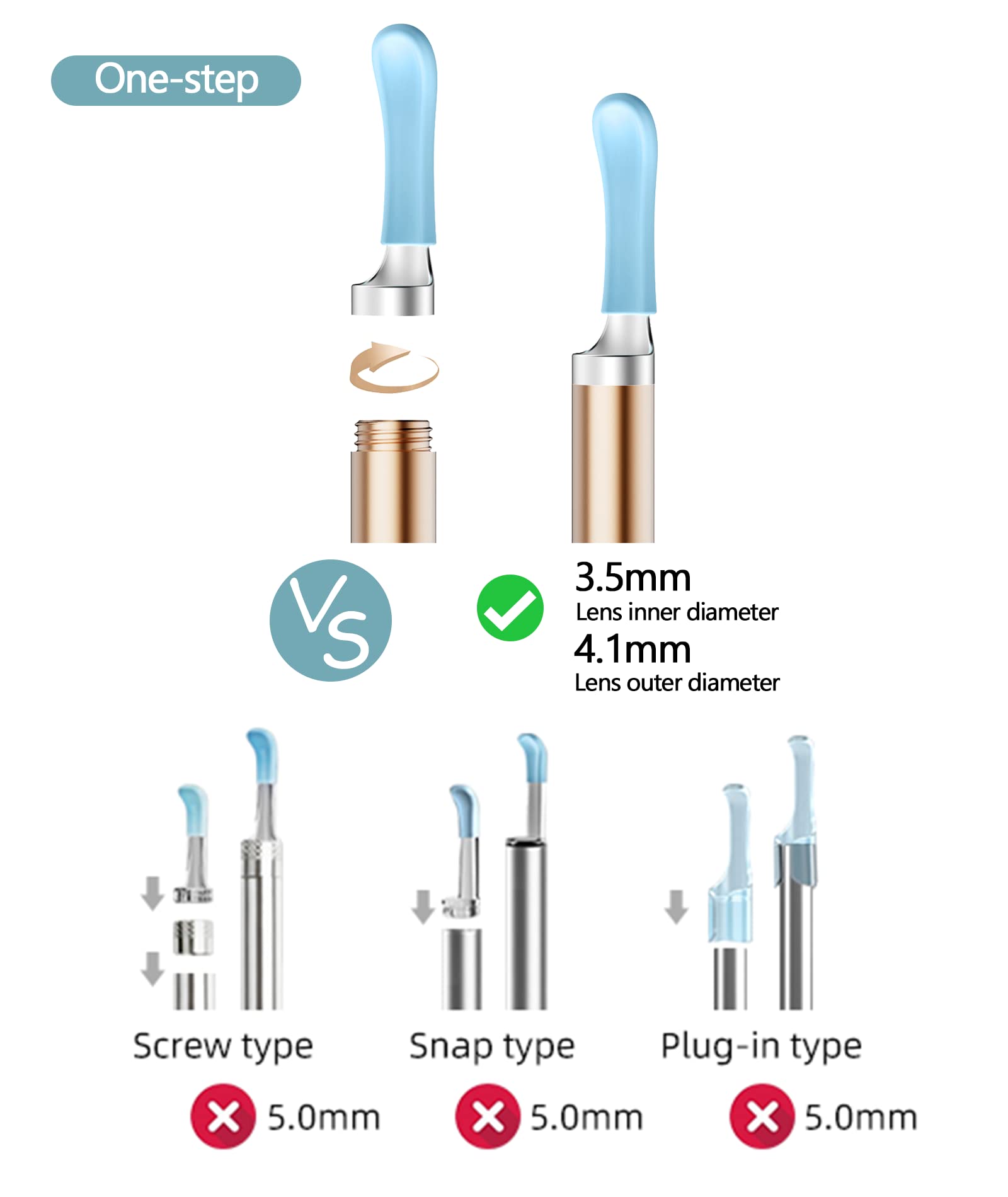 BEBIRD 3.5mm compatible tips fit endoscopes securely.