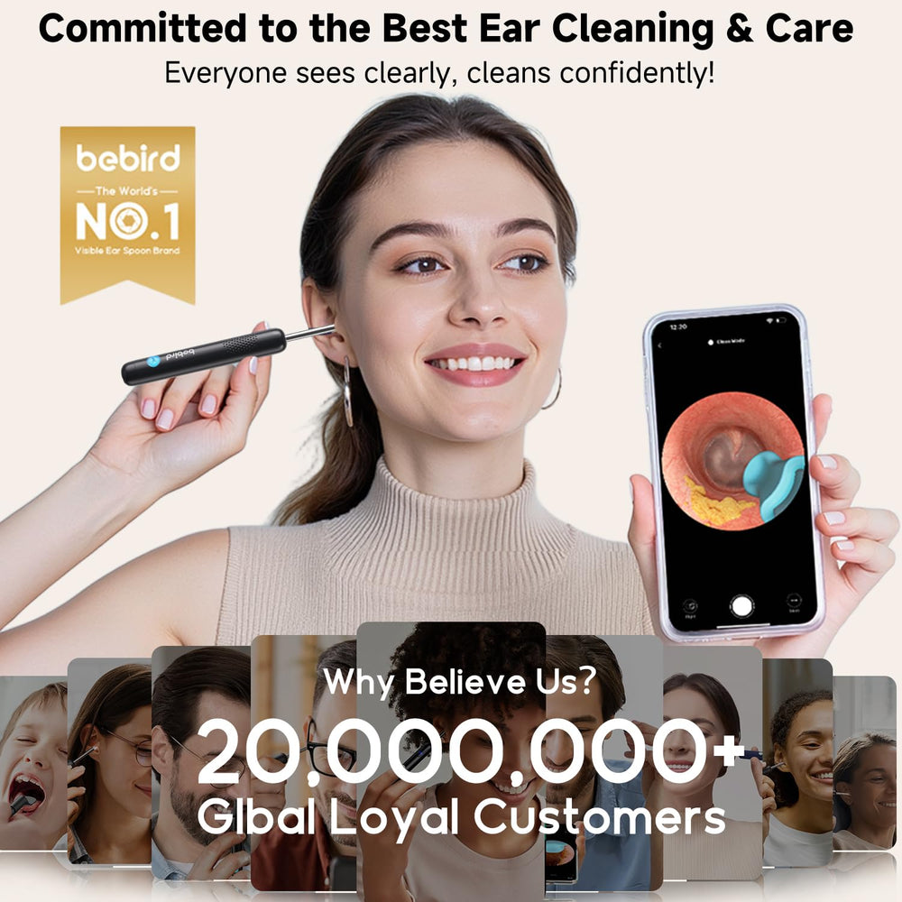 BEBIRD R1 Ultra 3x magnification view enables precise ear inspection