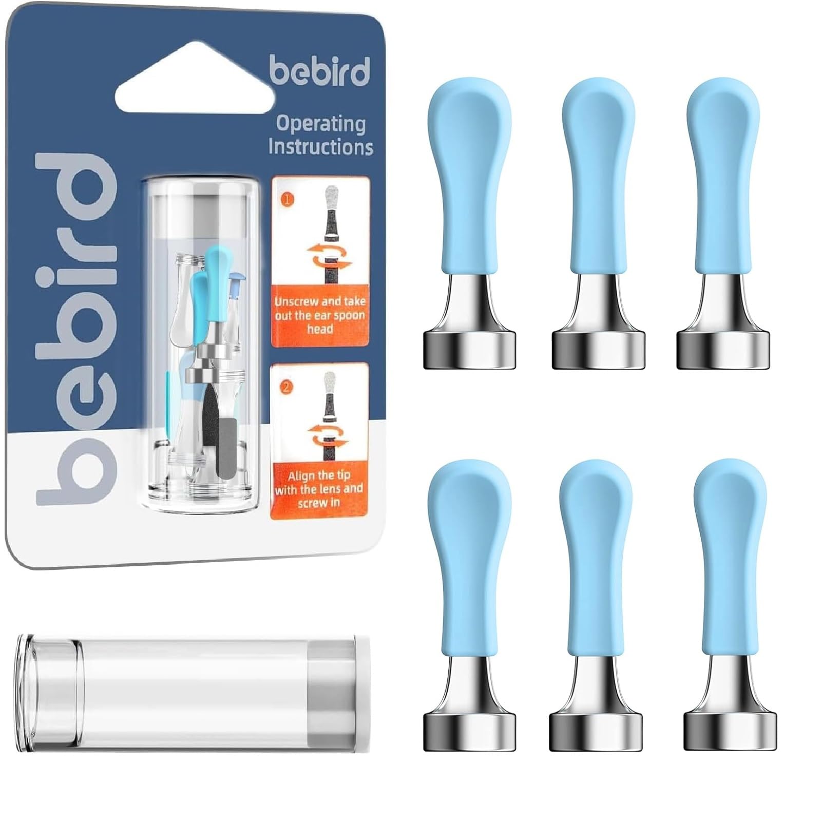 bebirdpromax ear wax tips 6-pack for versatile wet and dry cleaning