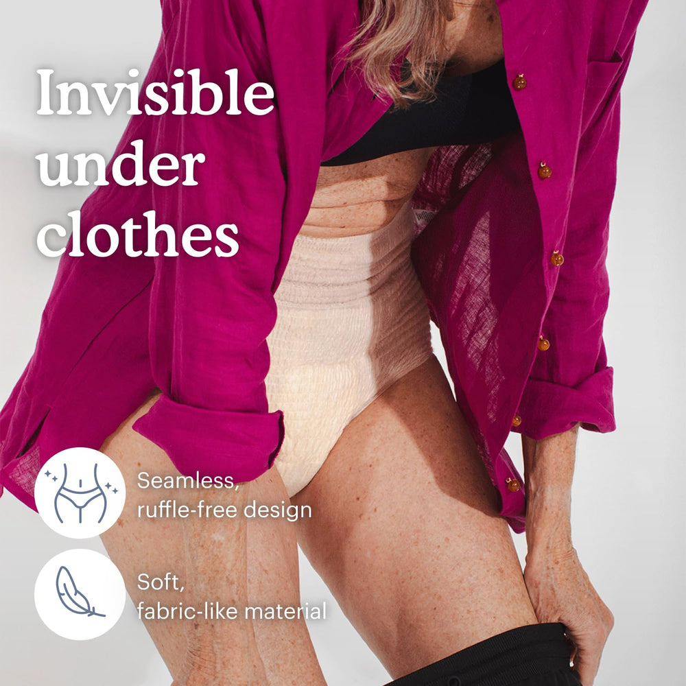 Dual-core absorption helps Because Discreet absorb up to four cups.