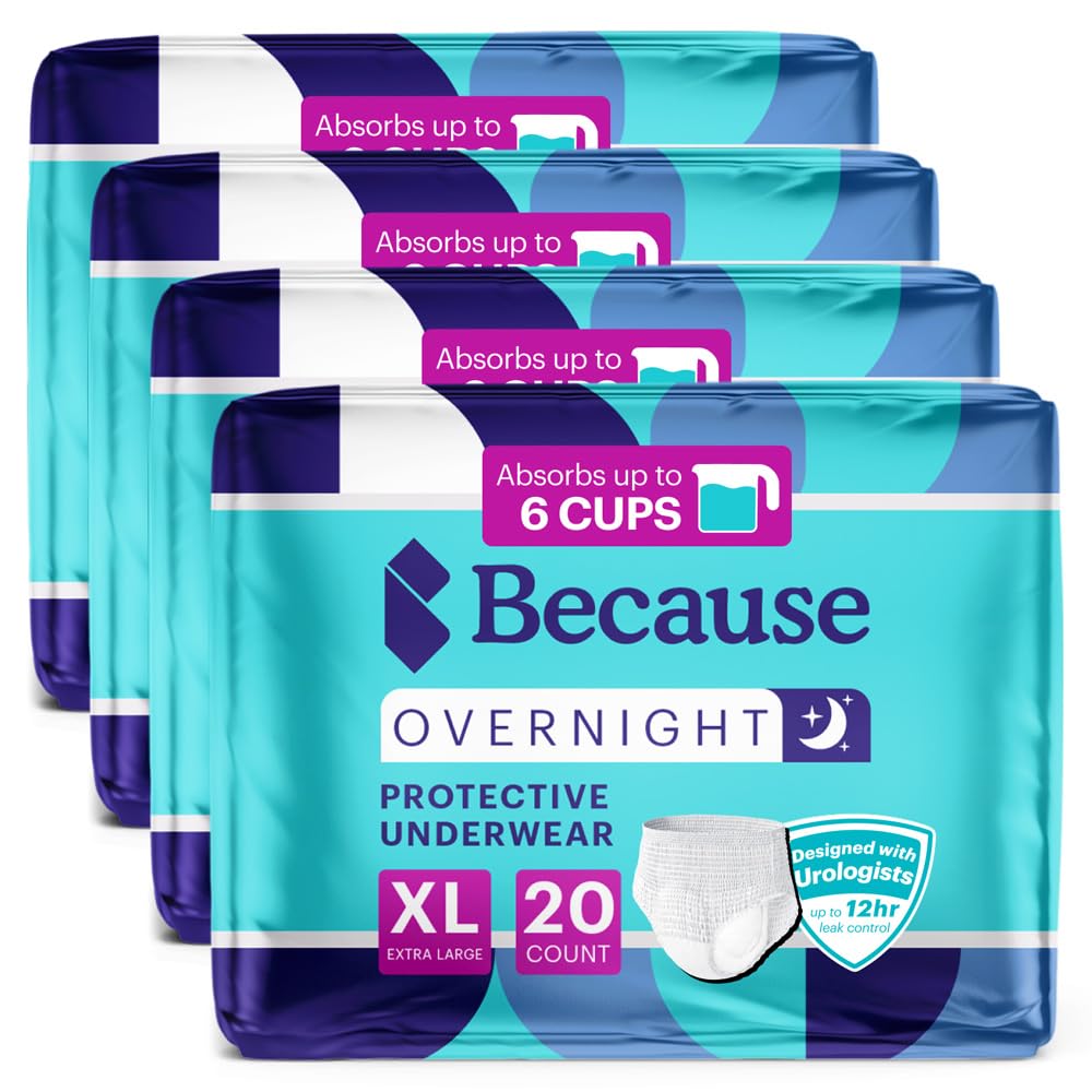 Because Overnight Absorbency core visible in the waistband for secure nighttime protection.
