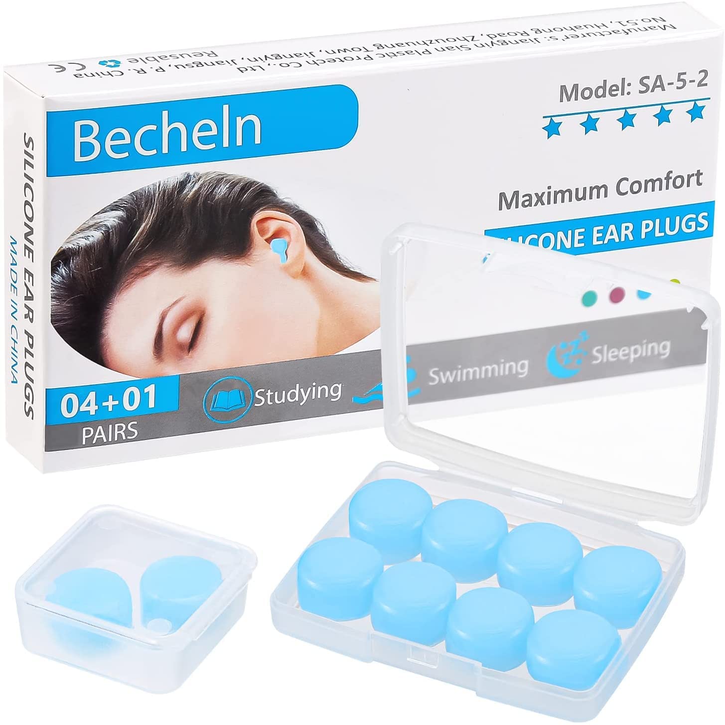 Becheln comfortable ear plugs support restful sleep and focused study.