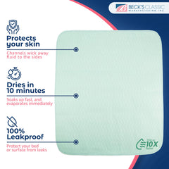 Beck's Classic underpad on couch protects upholstery
