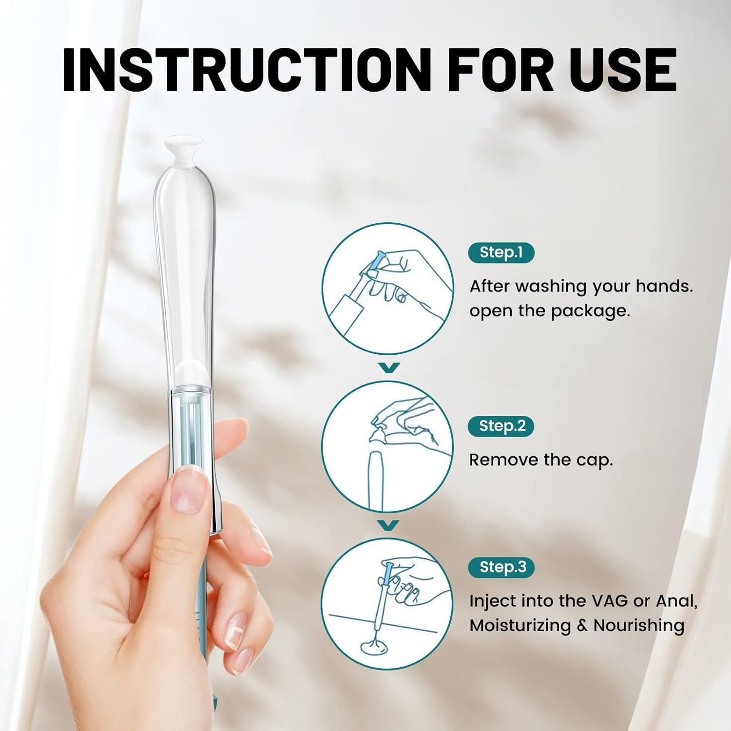 BED GAME discreet tube emphasizes private, clean personal care.