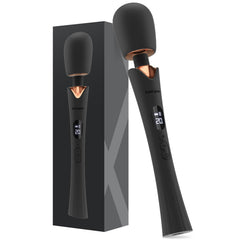 Bed Geek cordless wand massager with rose gold head for targeted relief