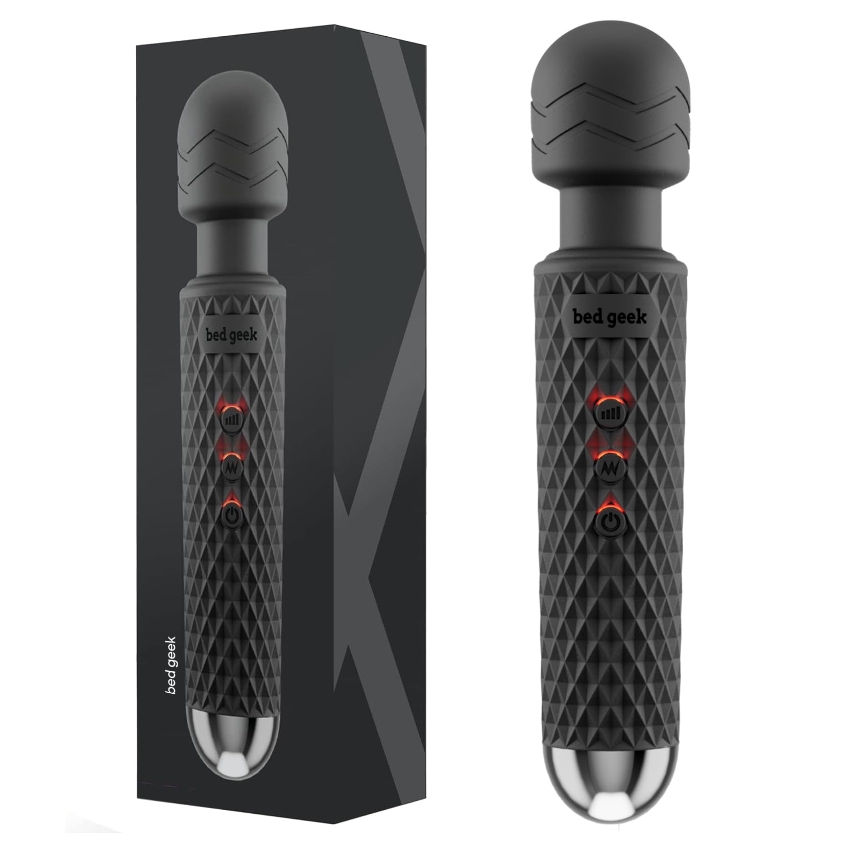 Bed Geek prism massage wand with silicone surface for smooth, controlled relief